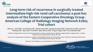 Long-term risk of recurrence in surgically treated intermediate-high risk renal cell carcinoma: a post-hoc analysis of the Eastern Cooperative Oncology Group - American College of Radiology Imaging Network E2805 Trial cohort