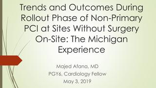 Trends and Outcomes During Rollout Phase of Non-Primary PCI at Sites Without Surgery On-Site: The Michigan Experience