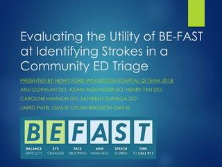 The Efficacy Of BE-FAST In Identifying Strokes