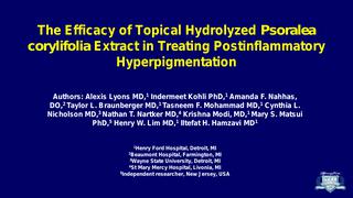 The Efficacy of Topical Hydrolyzed Psoralea corylifolia Extract in Treating Postinflammatory Hyperpigmentation