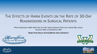 The Efects of Harm Events on the Rate of 30-day Readmissions in Surgical Patients