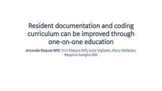 Resident documentation and coding curriculum can be improved through one-on-one education