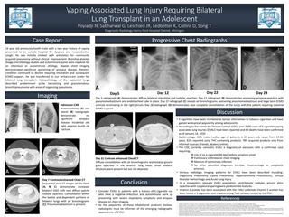 Vaping Associated Lung Injury Requiring Bilateral Lung Transplant in an Adolescent