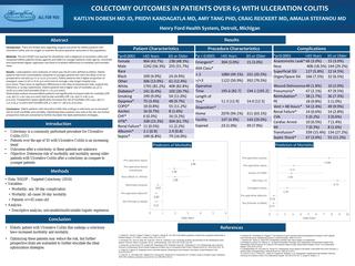 COLECTOMY OUTCOMES IN PATIENTS OVER 65 WITH ULCERATION COLITIS