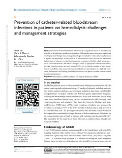 Prevention of catheter-related bloodstream infections in patients on hemodialysis: challenges and management strategies