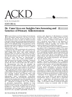Dr Conn Lives on: Insights Into Screening and Genetics of Primary Aldosteronism