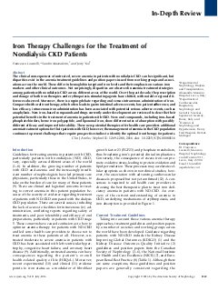 Iron Therapy Challenges for the Treatment of Nondialysis CKD Patients