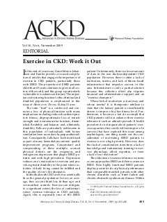 Exercise in CKD: Work it Out