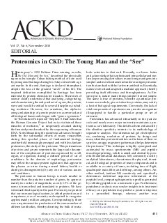 Proteomics in CKD: The Young Man and the "See"