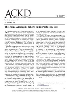 The Renal Amalgam: Where Renal Pathology Fits