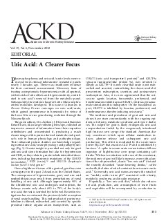 Uric Acid: A Clearer Focus