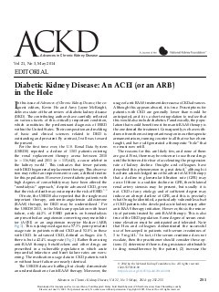 Diabetic kidney disease: An ACEI (or an ARB) in the hole