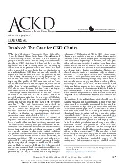 Resolved: The case for CKD clinics