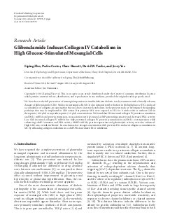 Glibenclamide induces collagen iv catabolism in high glucose-stimulated mesangial cells