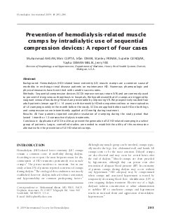 Prevention of hemodialysis-related muscle cramps by intradialytic use of sequential compression devices: A report of four cases