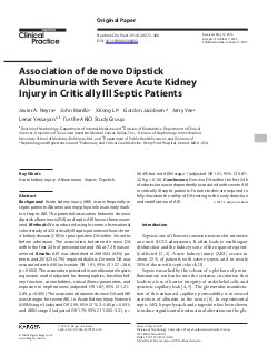 Association of de novo dipstick albuminuria with severe acute kidney injury in critically ill septic patients