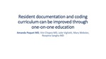 Resident documentation and coding curriculum can be improved through one-on-one education