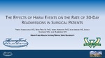 The Efects of Harm Events on the Rate of 30-day Readmissions in Surgical Patients by Pridvi Kandagatla, Wan-Ting Su, Indra Adrianto, Christina Shabet, Jessica Hauesler, Jack Jordan, and Ilan Rubinfeld
