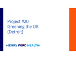 Project #20: Greening the OR by Sonalee Shah and Chip Amoe